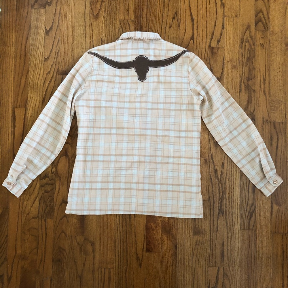 Plaid Texas Longhorns Star Upcycled Vintage Shirt M / L